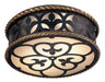 Metropolitan - N6109-20 - Two Light Flush Mount - Montparnasse - French Black With Gold Leaf Highlights