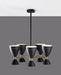 Adesso Home - 4280-01 - Five Light Chandelier - Oscar - Black W. Antique Brass