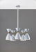 Adesso Home - 4280-02 - Five Light Chandelier - Oscar - White W. Antique Brass