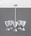 Adesso Home - 4280-02 - Five Light Chandelier - Oscar - White W. Antique Brass