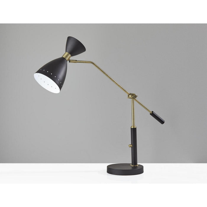 Adesso Home - 4282-01 - Desk Lamp - Oscar - Black W. Antique Brass
