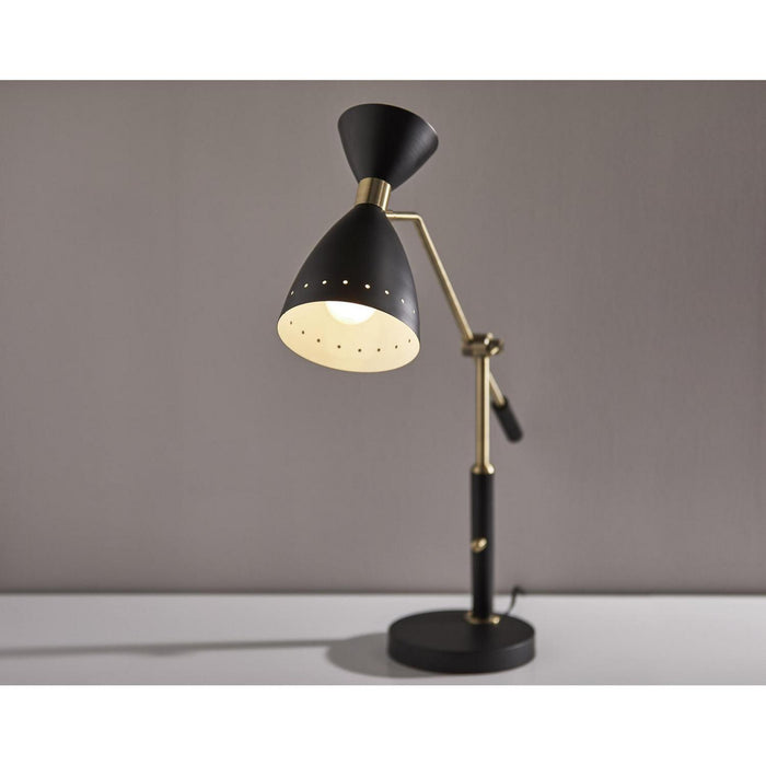Adesso Home - 4282-01 - Desk Lamp - Oscar - Black W. Antique Brass