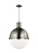 Visual Comfort Studio - 6677101-965 - One Light Pendant - Hanks - Antique Brushed Nickel