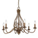 Golden - 1349-6 BC - Six Light Chandelier - Antoinette - Burnished Chestnut
