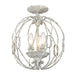 Golden - 1349-SF OY - Three Light Semi-Flush Mount - Antoinette - Oyster