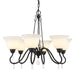 Golden - 3715-6 BLK-OP - Six Light Chandelier - Donya - Matte Black