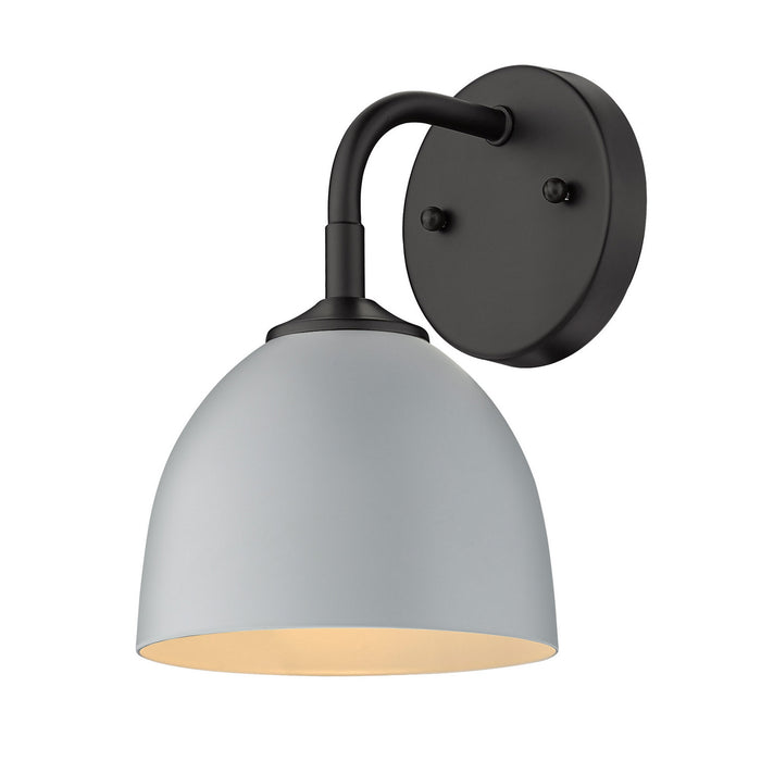 Golden - 6956-1W BLK-MGY - One Light Wall Sconce - Zoey - Matte Black