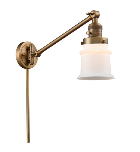 Franklin Restoration LED Swing Arm Lamp Brushed Brass