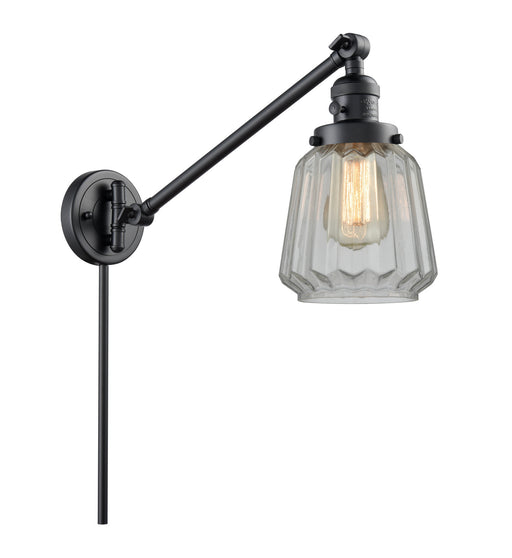 Innovations - 237-BK-G142-LED - LED Swing Arm Lamp - Franklin Restoration - Matte Black