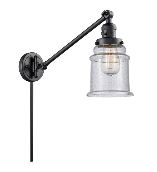 Innovations - 237-BK-G184-LED - LED Swing Arm Lamp - Franklin Restoration - Matte Black