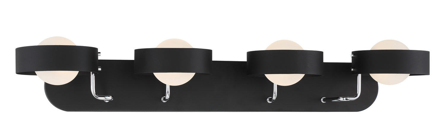 George Kovacs - P1564-729 - Four Light Bath - Lift Off - Sand Coal and Polished Nickel