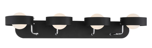 Lift Off Four Light Bath Sand Coal and Polished Nickel