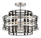 Metropolitan - N7983-420 - Four Light Semi Flush Mount - Presten - Brushed Nickle With Sand Coal