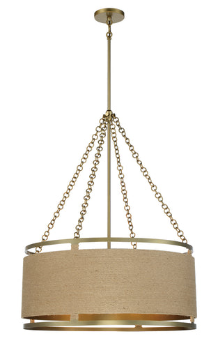 Windward Passage Six Light Pendant Soft Brass