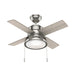 Hunter - 51040 - 36 InchesCeiling Fan - Loki - Brushed Nickel