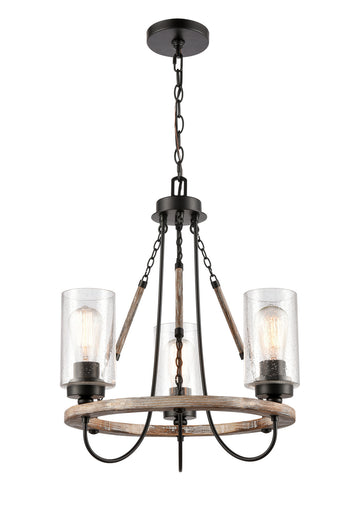Paladin Three Light Mini Chandelier Matte Black