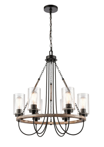 Paladin Six Light Chandelier Matte Black