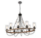 Innovations - 442-8CR-BK-SDY - Eight Light Chandelier - Matte Black