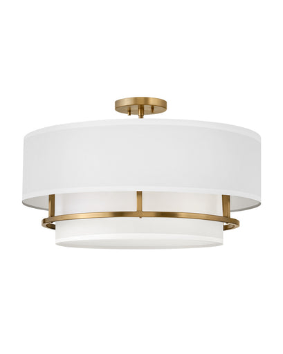 Graham LED Semi-Flush Mount Lacquered Brass