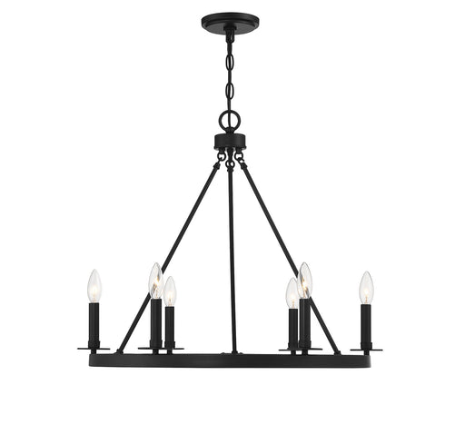 Meridian - M10093MBK - Six Light Chandelier - Matte Black