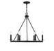 Meridian - M10093MBK - Six Light Chandelier - Matte Black