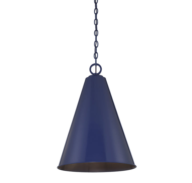 Meridian - M70112NBL - One Light Pendant - Navy Blue