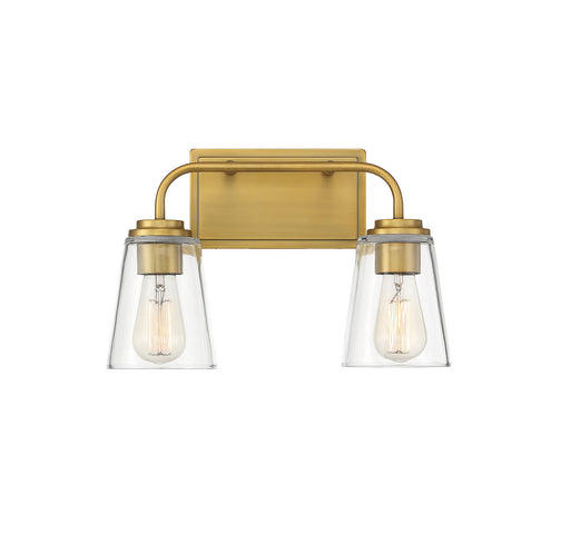 Meridian - M80043NB - Two Light Bathroom Vanity Light - Mbath - Natural Brass