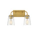 Meridian - M80043NB - Two Light Bathroom Vanity Light - Mbath - Natural Brass
