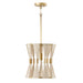 Capital Lighting - 341111NP - One Light Pendant - Bianca - Bleached Natural Rope and Patinaed Brass