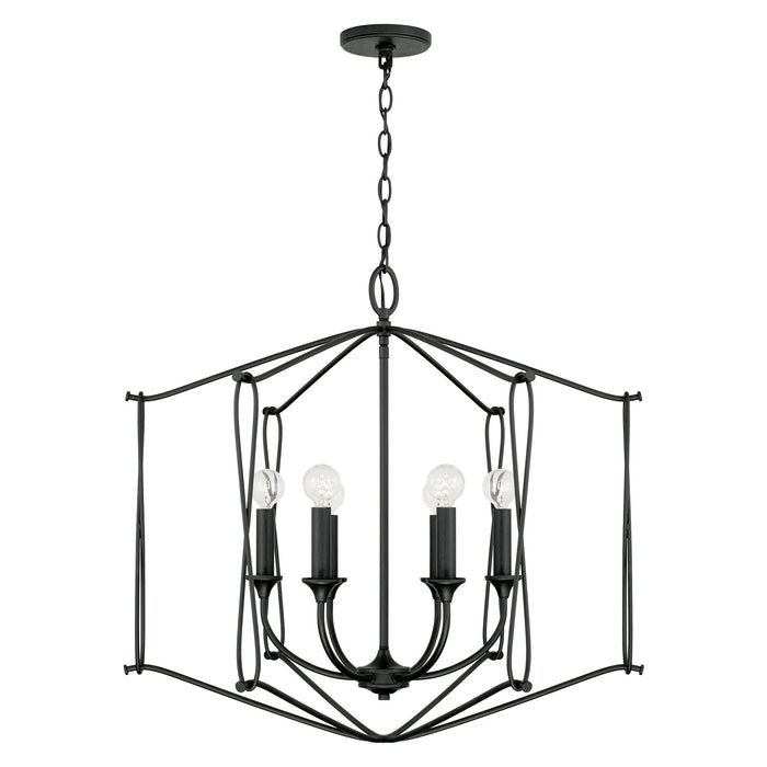 Capital Lighting - 541661BI - Six Light Foyer Pendant - Bentley - Black Iron