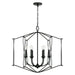 Capital Lighting - 541661BI - Six Light Foyer Pendant - Bentley - Black Iron