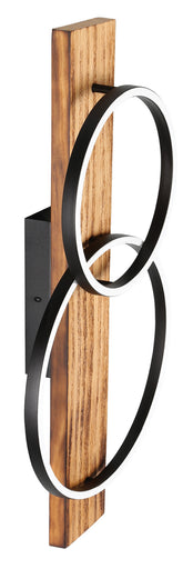 Boyal LED Wall or Ceiling Mount Black, Rustic Pine Wood