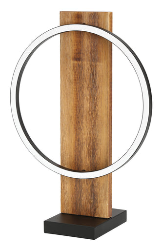 Boyal LED Table Lamp Brushed Pine Wood