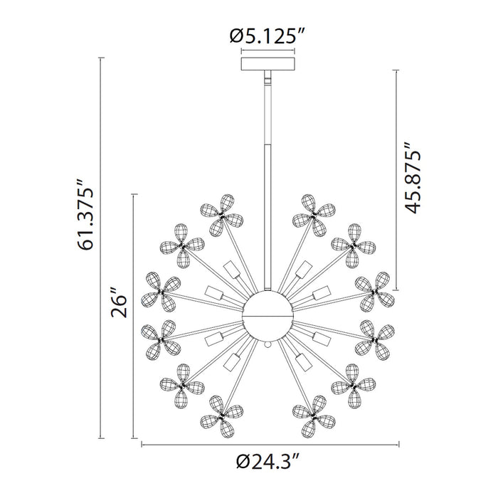 Zeev Lighting - CD10206-12-CH - 12 Light Chandelier - Adelle - Chrome