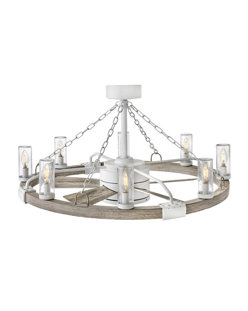 Hinkley - 902928FMW-LWD - 36 Inch  with 28 Inch  LED Fandelier - Sawyer - Matte White