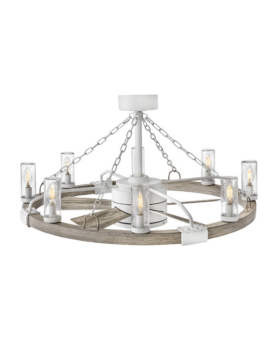 Hinkley - 902928FMW-LWD - 36 Inch  with 28 Inch  LED Fandelier - Sawyer - Matte White