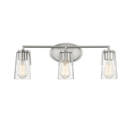 Sacremento Three Light Bath Bar Satin Nickel