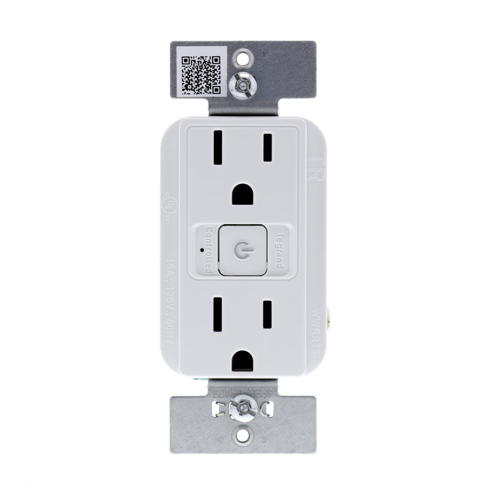 Legrand - WWRR15WHCCV2 - Smart Outlet - Wi-Fi - radiant - White