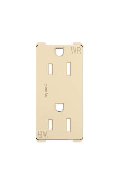 Legrand - 885TRWRLA - Outdoor Duplex Outlet - radiant - Light Almond