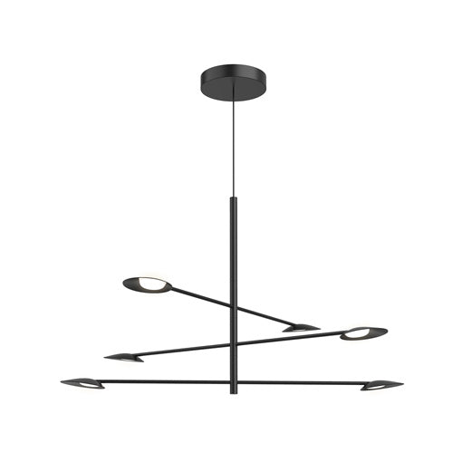 Rotaire LED Chandelier Black