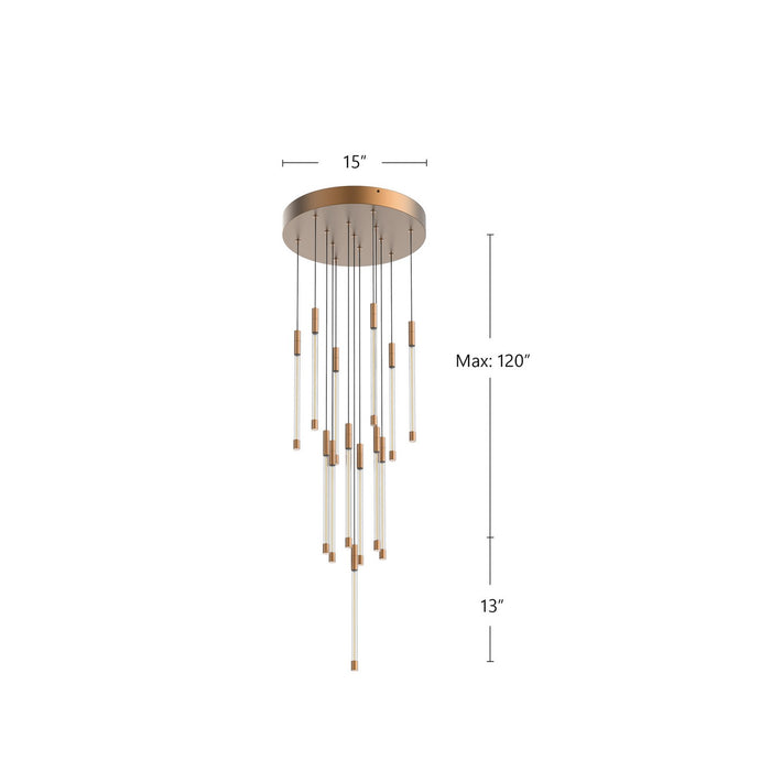 Kuzco Lighting - MP75113-BG - LED Pendant - Motif - Brushed Gold