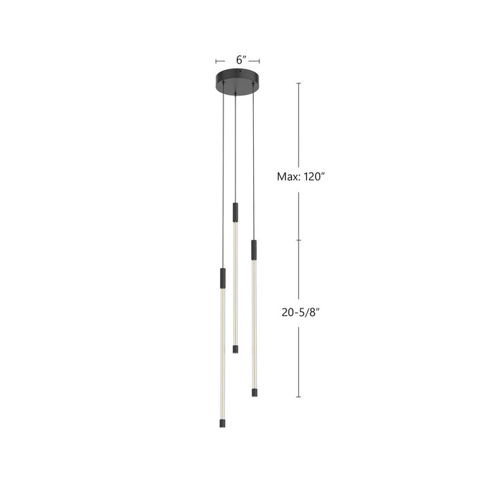 Kuzco Lighting - MP75221-BK - LED Pendant - Motif - Black