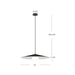 Kuzco Lighting - PD22824-BK/WH - LED Pendant - Cruz - Metal - Black/White