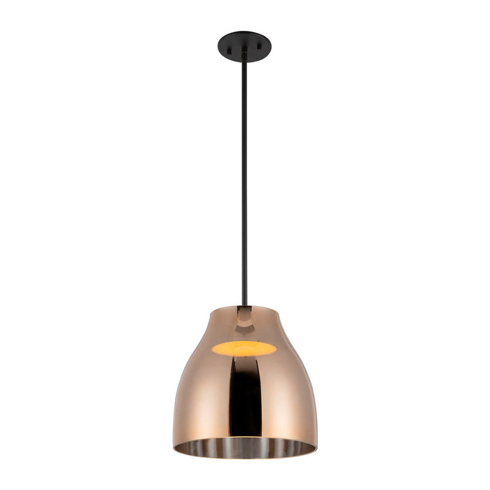 Kuzco Lighting - PD62012-BK/CP - LED Pendant - Trinity - Black/Copper