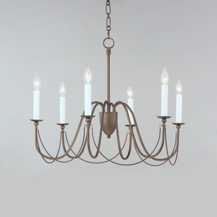 Maxim - 12166CHB - Six Light Chandelier - Plumette - Chestnut Bronze