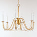 Maxim - 12166GL - Six Light Chandelier - Plumette - Gold Leaf