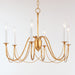 Maxim - 12166GL - Six Light Chandelier - Plumette - Gold Leaf