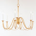Maxim - 12166GL - Six Light Chandelier - Plumette - Gold Leaf