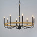 Maxim - 14448DWBK - Eight Light Chandelier - Franklin - Driftwood / Black