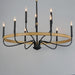Maxim - 14449DWBK - Nine Light Chandelier - Franklin - Driftwood / Black